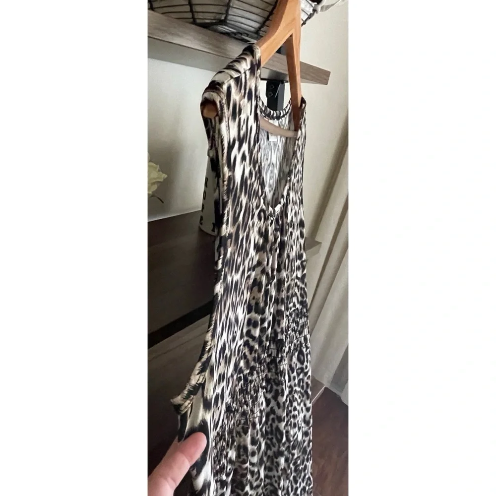** BUNDLE SALE 3/$16 ** Avenue Sleeveless Maxi Sundress Animal Print Size 18/20 - Picture 5 of 14